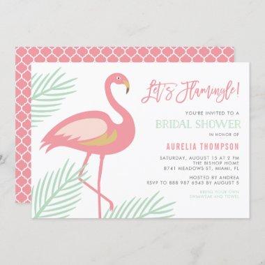 Let's Flamingle Tropical Bridal Shower Invitations