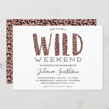 Let's Get Wild Leopard Bachelorette Weekend Invitations
