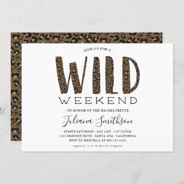 Let's Get Wild Leopard Bachelorette Weekend Invitations