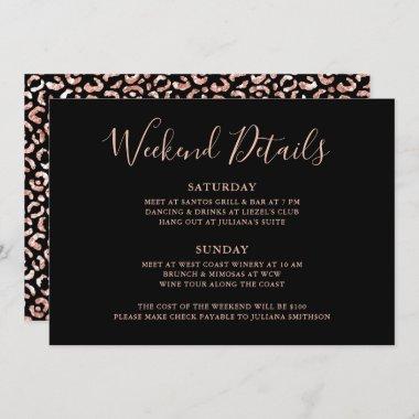 Let's Get Wild Weekend Detail Leopard Bachelorette Invitations
