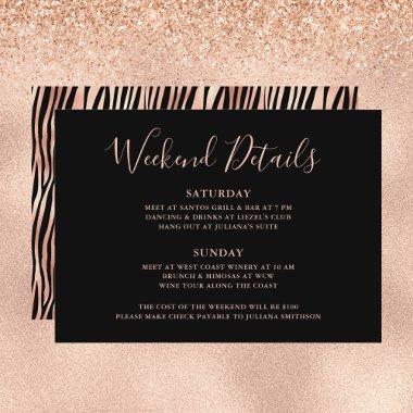 Let's Get Wild Weekend Detail Tiger Bachelorette Invitations