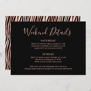 Let's Get Wild Weekend Detail Tiger Bachelorette Invitations