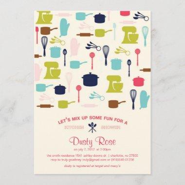 Let's Mix Up Some Fun - Kitchen Bridal Shower Invitations