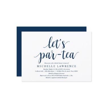 Lets par tea, Modern Bridal Shower Celebration Inv Invitations