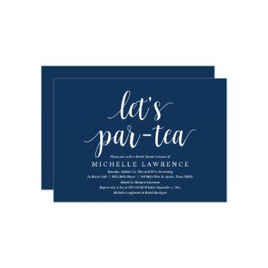 Lets par tea, Modern Bridal Shower Celebration Inv Invitations