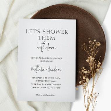 Let's Shower Them With Love | Couple Shower Bridal Invitations