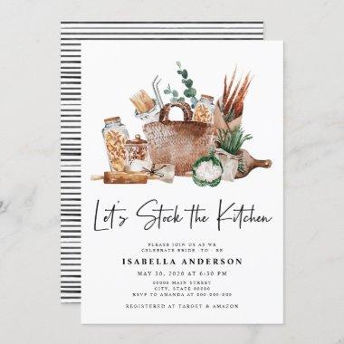 Let's Stock the Kitchen Greenery Bridal Shower Invitations