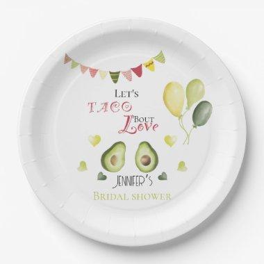 Let's Taco Bout Love Bridal Shower Avocado Fiesta Paper Plates