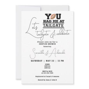 Let's Tailgate & Celebrate Bridal Couples Shower Invitations