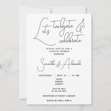 Let's Tailgate & Celebrate Wedding Couples Shower Invitations