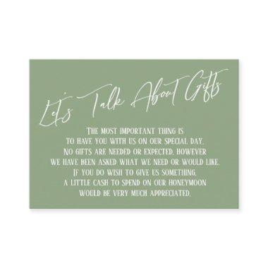Let's Talk About Gifts Handwriting Sage Green Enclosure