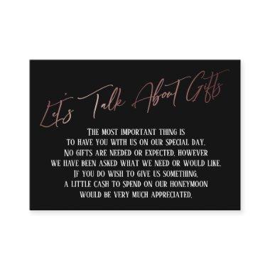 Let's Talk About Gifts Rose Gold Handwriting Enclosure