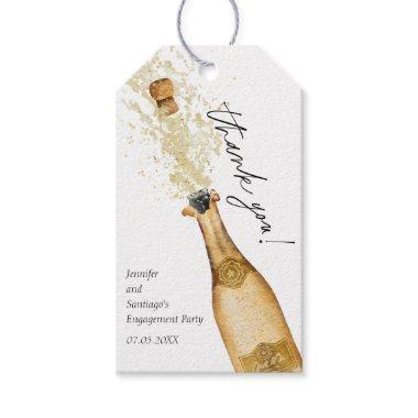 Let's Toast Bubbly Couples Engagement Favor Tags