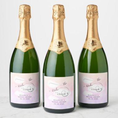 Letter from Cloud 9 Fun Humorous Bridal Shower Sparkling Wine Label