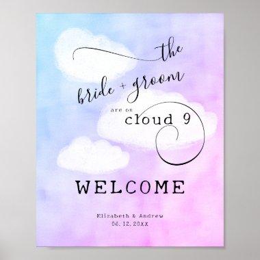 Letter from Cloud 9 Fun Wedding Shower Welcome Poster