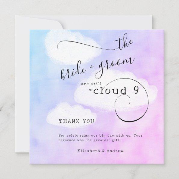 Letter from Cloud 9 Humorous Casual Wedding Shower Thank You Invitations