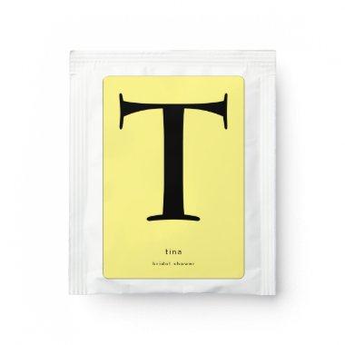 Letter Monogram | Name | Bridal Shower Tea Bag Drink Mix