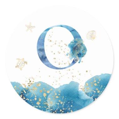 *~* LETTER O - Sea Ocean Beach Envelope Sticker