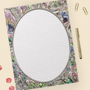 Letter Size 8.5" x 11" Pink Lined Paper Modern Notepad