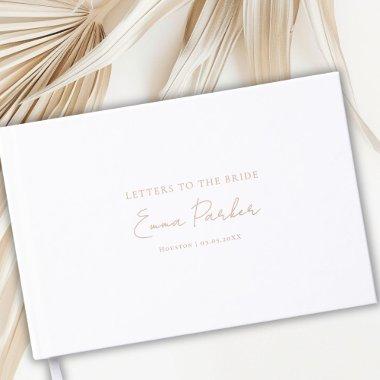 Letters to the Bride, Rose-Gold-Foil, White Foil Guest Book