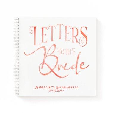 Letters To The Bride Shower Bachelorette Guestbook Notebook