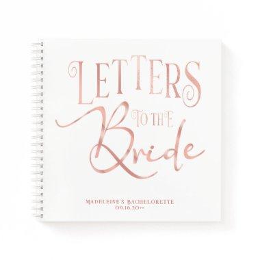 Letters To The Bride Shower Bachelorette Guestbook Notebook