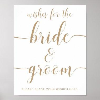 Leyton Gold Wishes For The Bride and Groom Poster