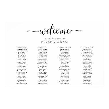 Leyton Minimal 4 Banquet Table Seating Poster