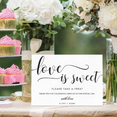 Leyton Modern Minimal Love Is Sweet Favor Sign