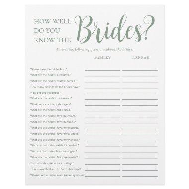 LGBTQ Modern Sage Green 2 Sided  Game Flyer
