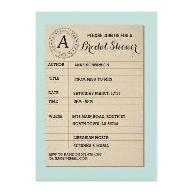 Library Invitations Book Bridal Shower Book Party Invite