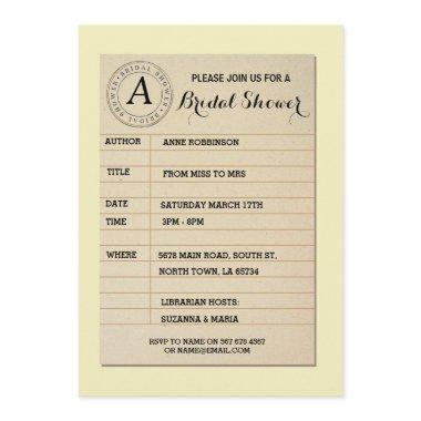 Library  Book  Book Party Invite