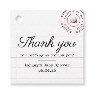 Library Invitations Favor Tag
