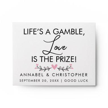 Life’s a Gamble, Love is the Prize Wedding Lottery Envelope