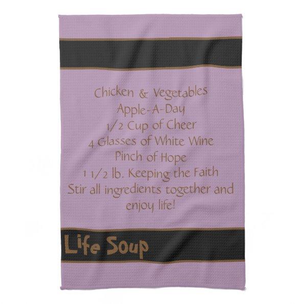 Life Soup Kitchen Towel-Double Stripe Kitchen Towel