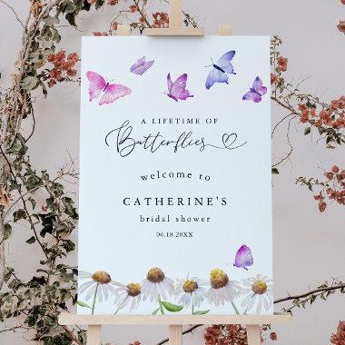 Lifetime of Butterflies Bridal Shower Welcome Sign