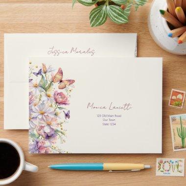 Lifetime of Butterflies floral  Envelope