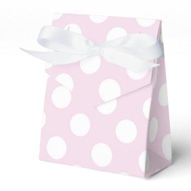 Light Baby Pink & White Polka Dots Birthday Party Favor Boxes
