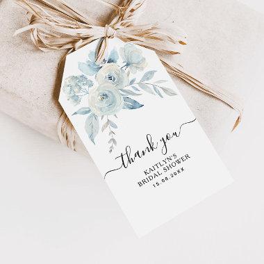 light blue floral  gift tags