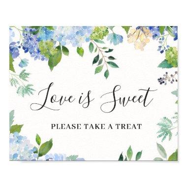 Light Blue Hydrangea Love is Sweet Poster