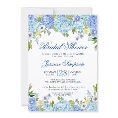 Light Blue Hydrangea Watercolor