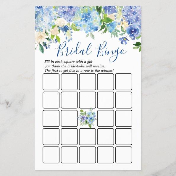 Light Blue Hydrangeas Floral Bridal Shower Game