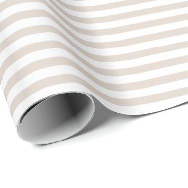 Light Khaki | White Stripe Wrapping Paper