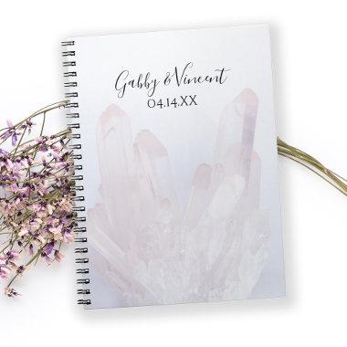 Light Lavender Purple Crystals Wedding Guest Book