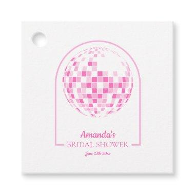Light Pink Disco Boogie Bridal Shower Favor Tags