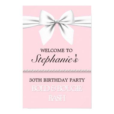 Light Pink Tiffany Theme Party Welcome Sign