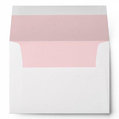 Light Pink Wedding Elegant Modern Return Address Envelope