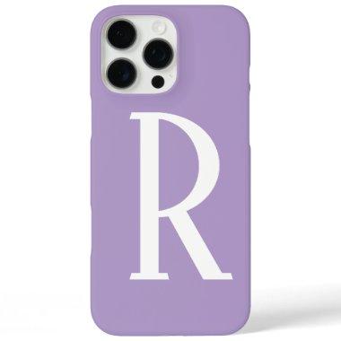 Light Purple Monograms Name Cool Gift Party Favor iPhone 16 Pro Max Case