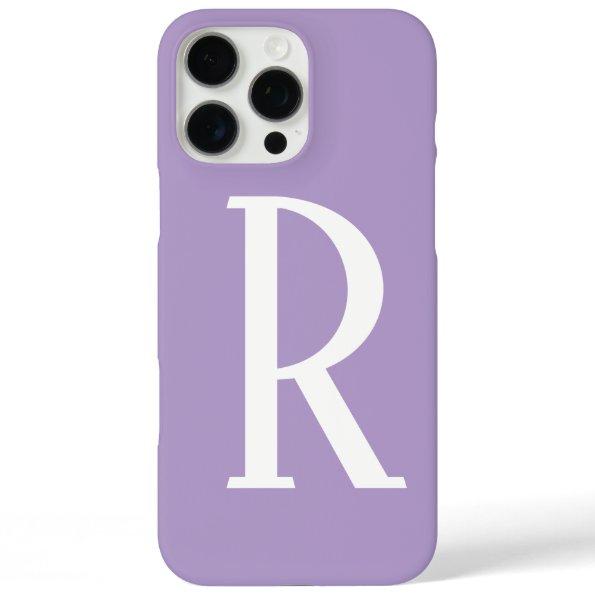 Light Purple Monograms Name Cool Gift Party Favor iPhone 16 Pro Max Case