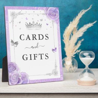 Light Purple Silver Crown Invitations and Gifts Sign Plaque